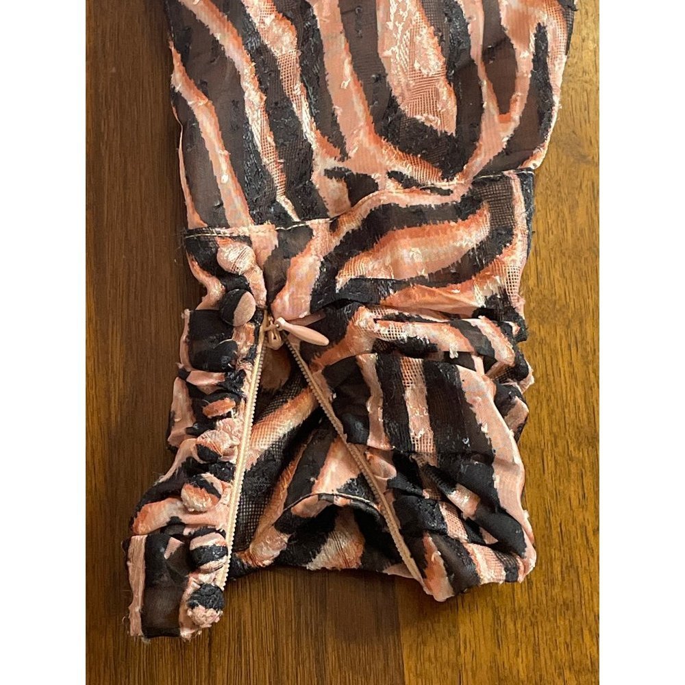 DUNDAS x REVOLVE Norma Mini Dress in Natural Zebra Small - Picture 8 of 10
